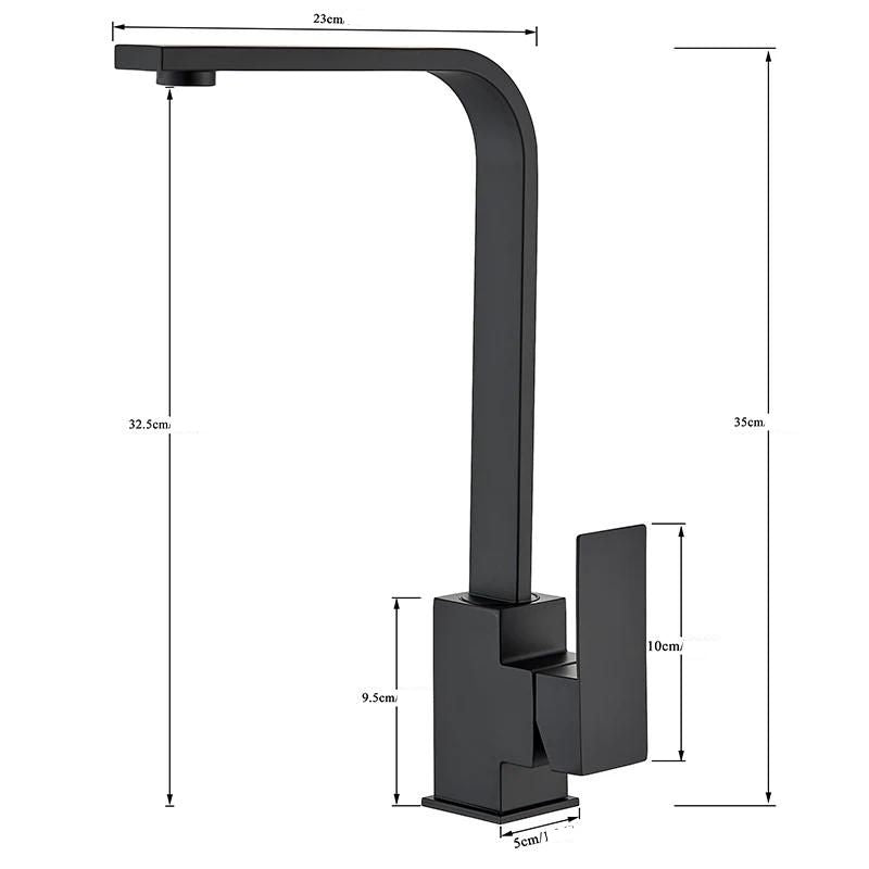 Torneira para Cozinha Quadrada 360°