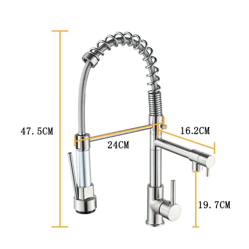 Torneira para Cozinha Gourmet Bico Duplo 360°
